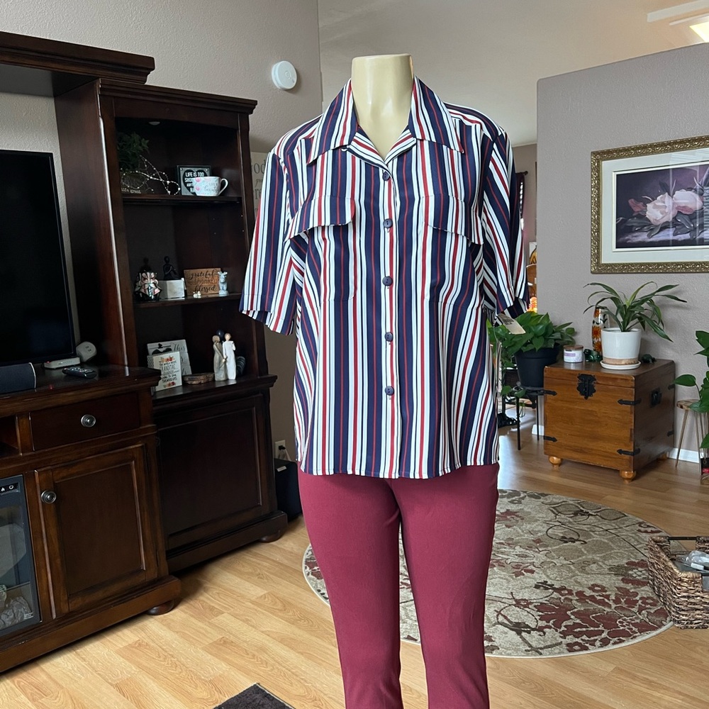 Notations Multicolor Striped Blouse - image 4